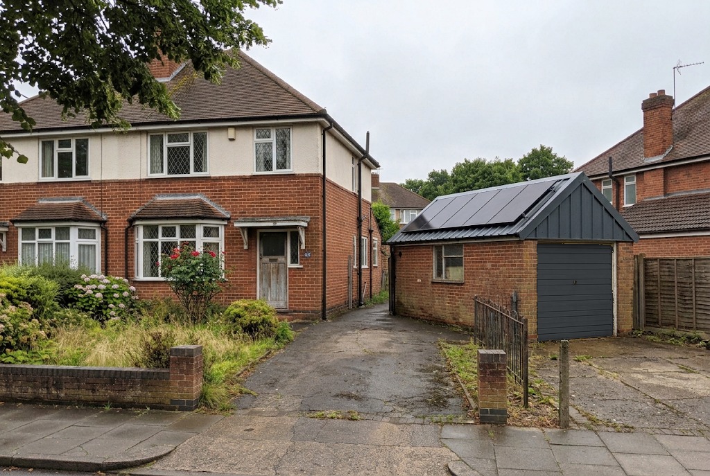 New roof with solar panels
